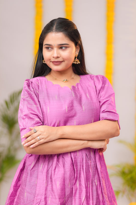 Niraimathi 4 premium raw silk maternity kurti