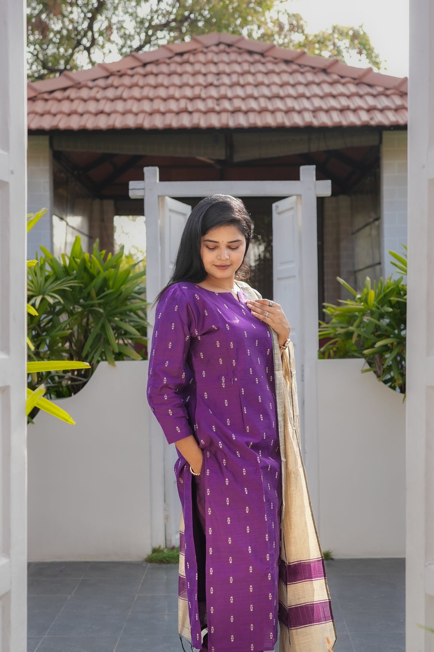 Maina premium raw silk 3 piece set