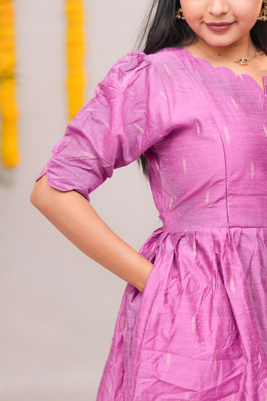 Niraimathi 4 premium raw silk maternity kurti