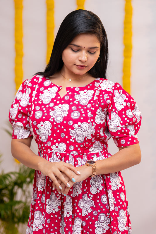 Hasini premium cotton maternity kurti