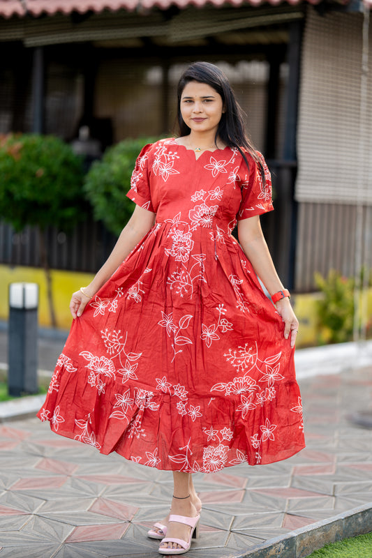 Reena 2 premium cotton maternity kurti