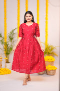 Niraimathi 6 premium raw silk maternity kurti