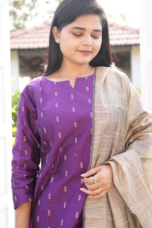 Maina premium raw silk 3 piece set