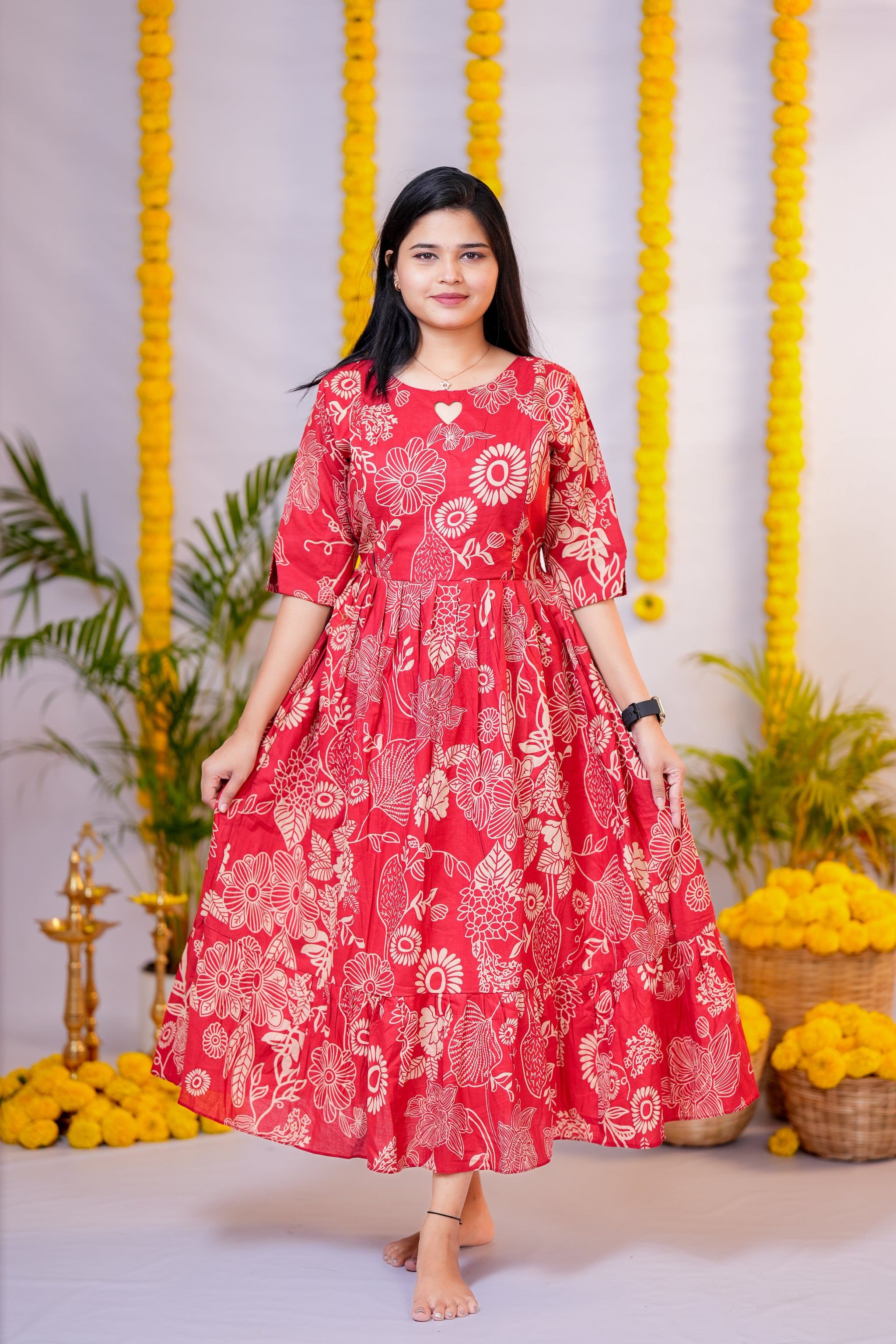 Magizh premium cotton maternity kurti