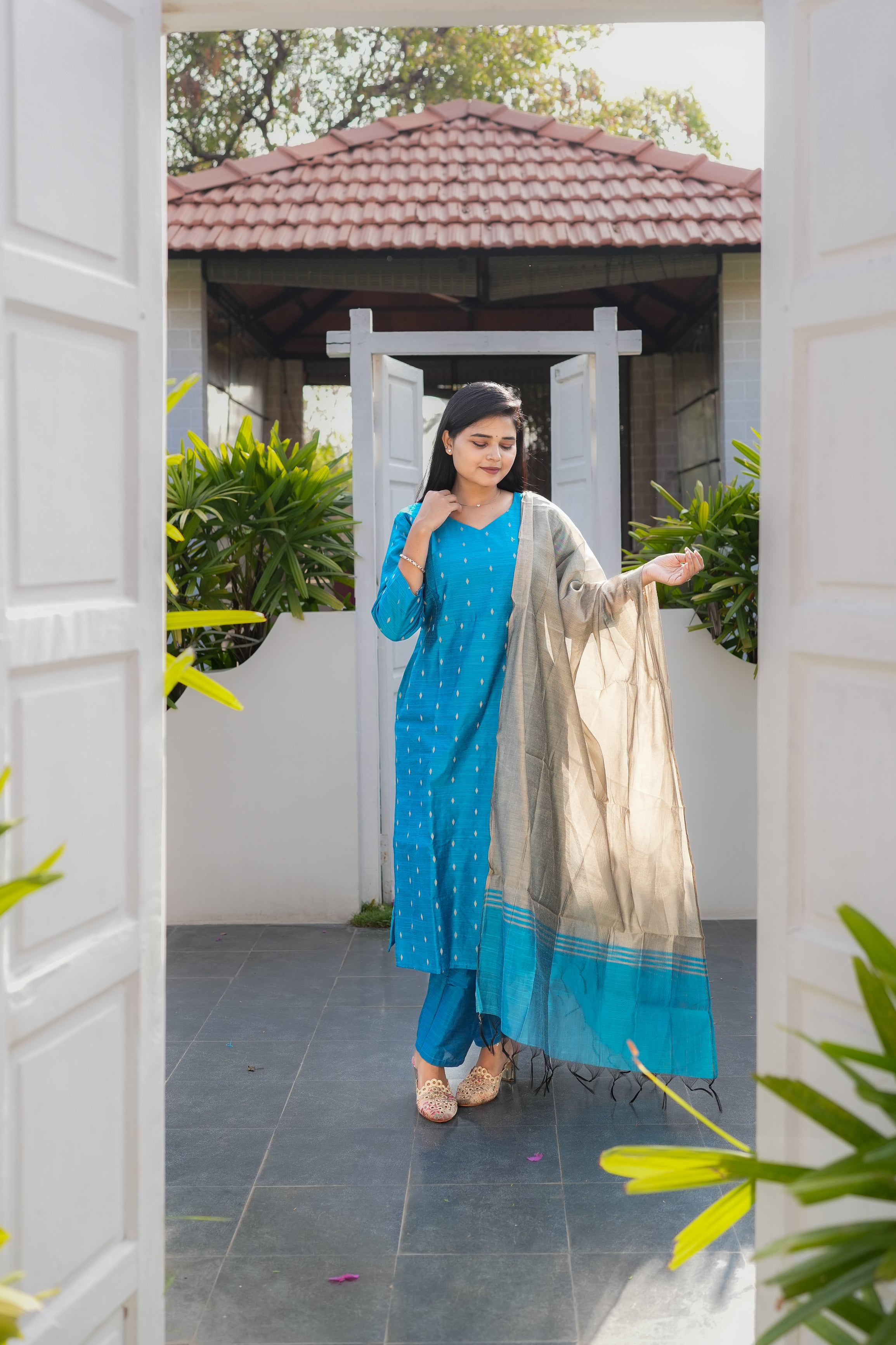 Maina premium raw silk 3 piece set