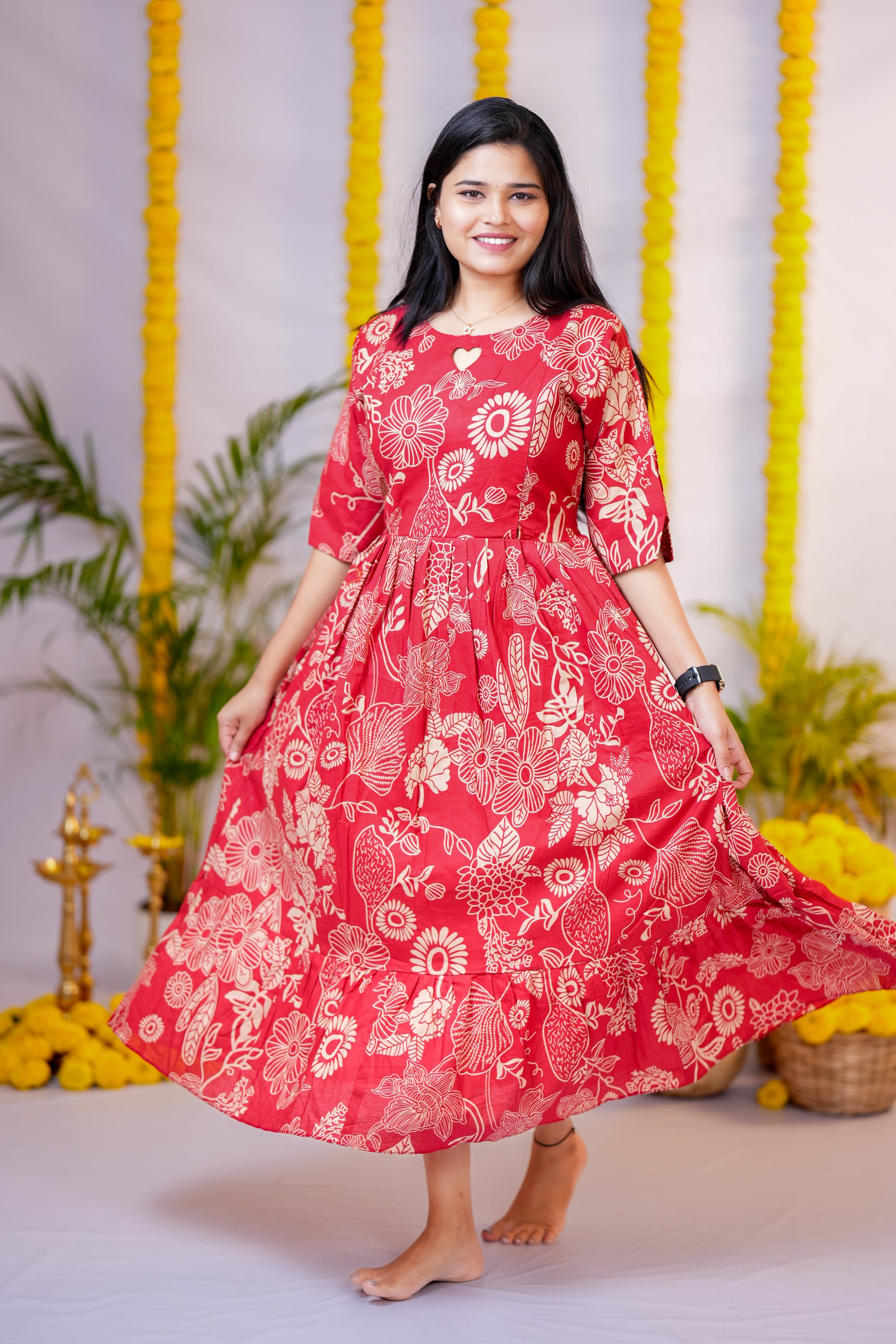 Magizh premium cotton maternity kurti