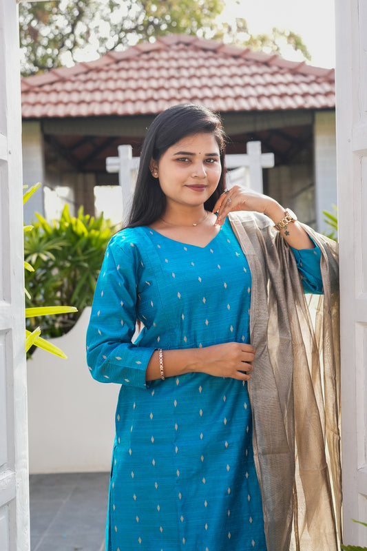 Maina premium raw silk 3 piece set