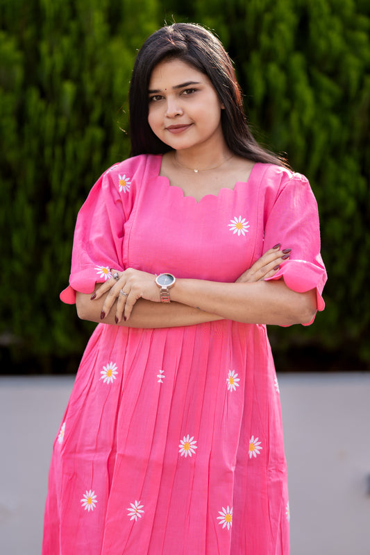 Azhagi pure cotton maternity kurti