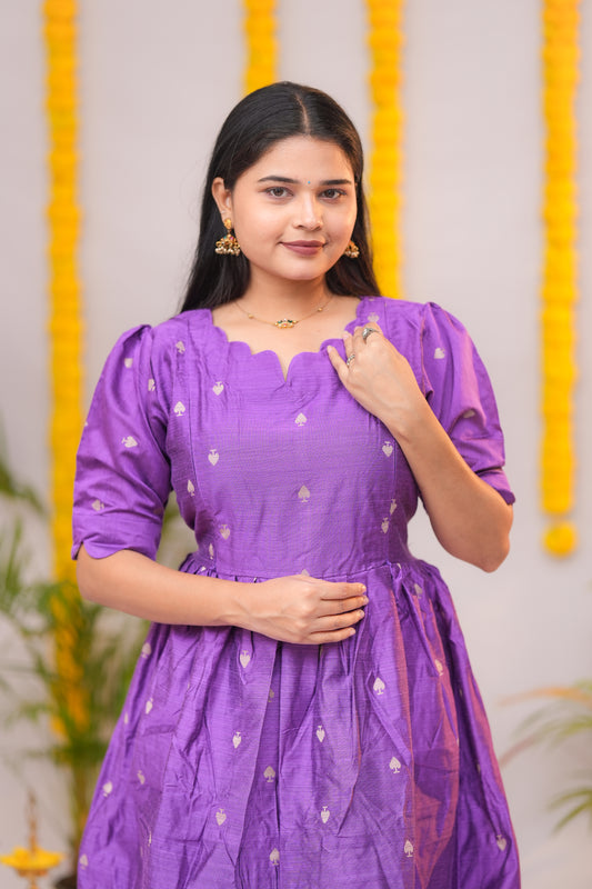 Niraimathi 7 premium raw silk maternity kurti