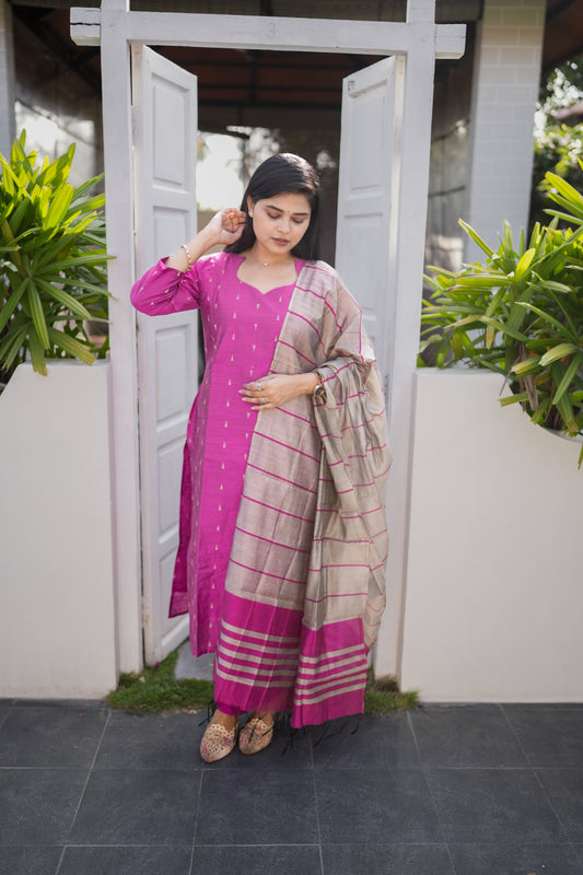 Maina premium raw silk maternity 3 piece set