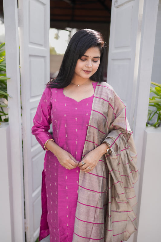 Maina premium raw silk maternity 3 piece set