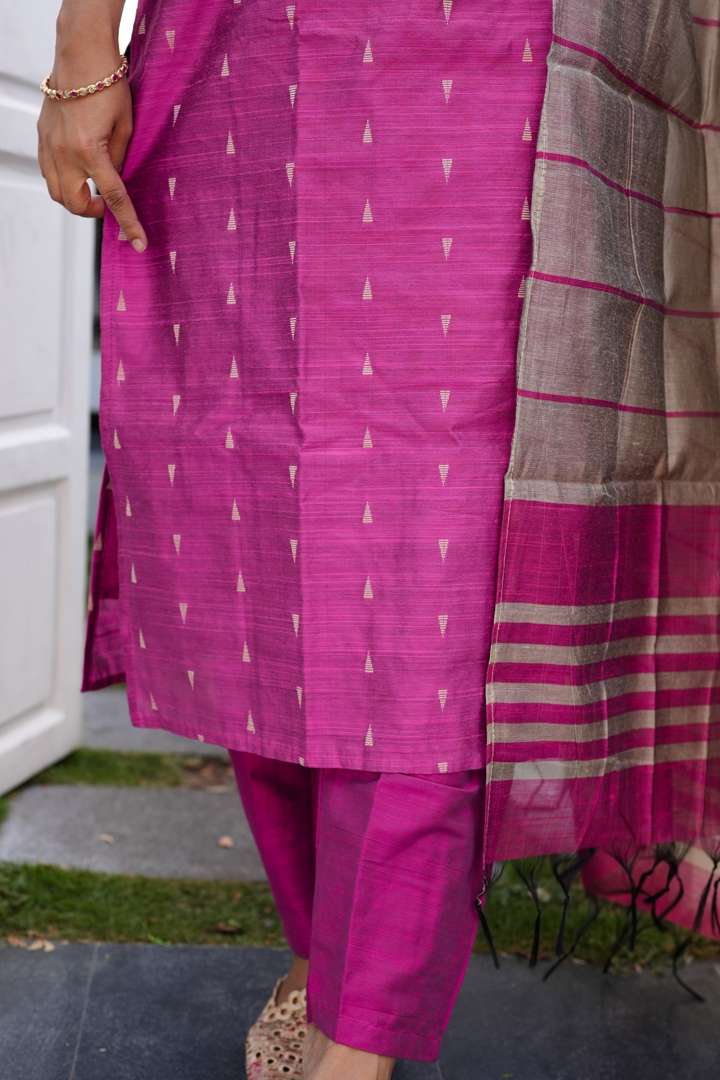 Maina premium raw silk maternity 3 piece set