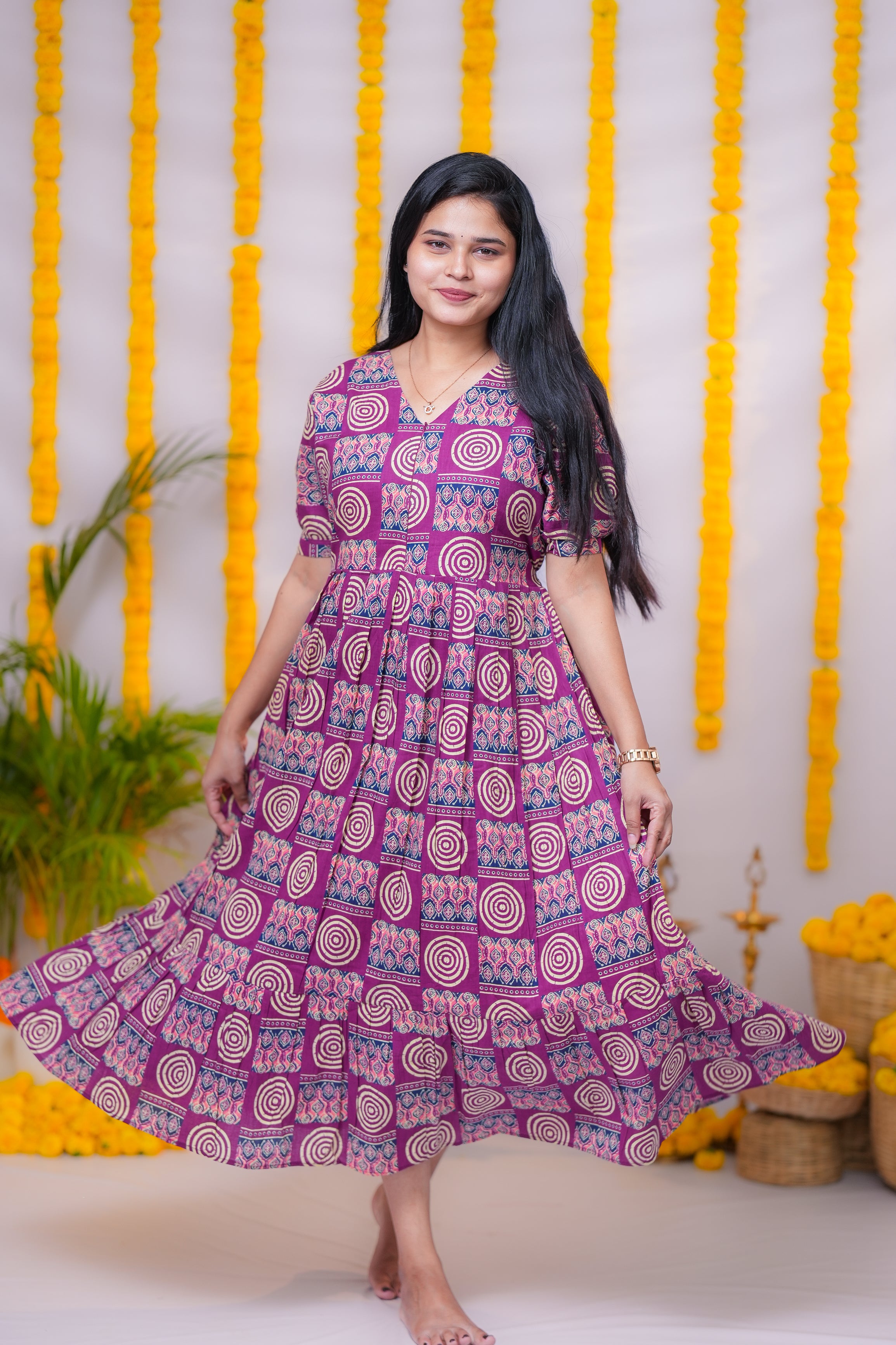 Zara premium cotton center zip maternity kurti