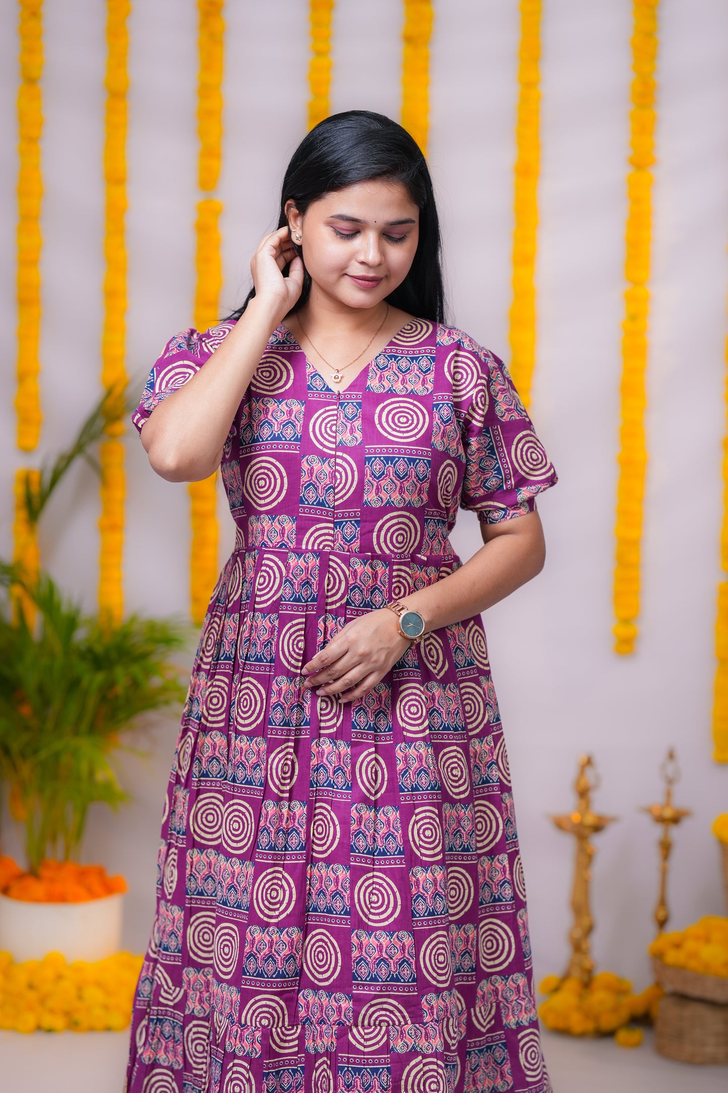 Zara premium cotton center zip maternity kurti