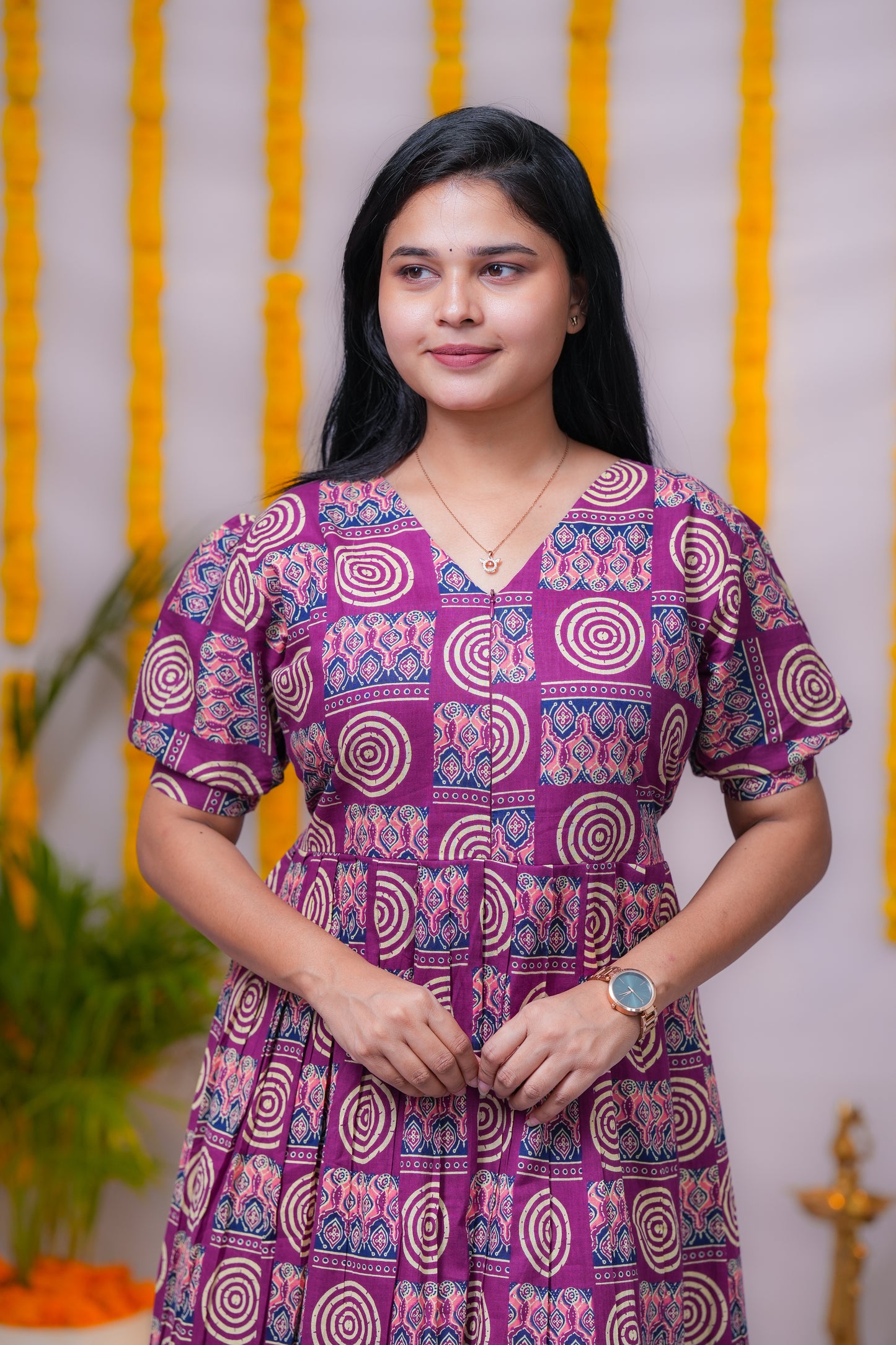 Zara premium cotton center zip maternity kurti