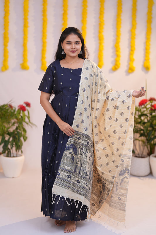 Karigai 4 Premium Raw silk maternity kurti set