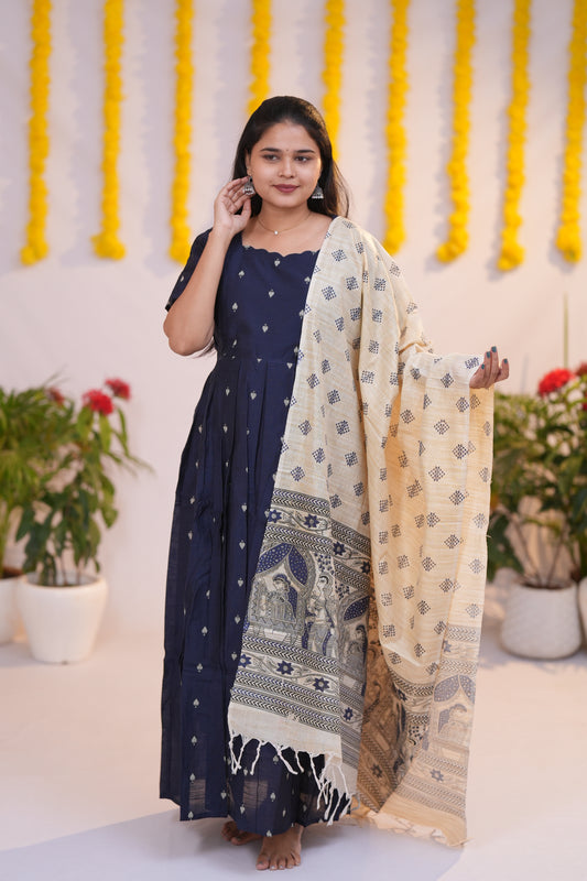 Karigai 4 Premium Raw silk maternity kurti set