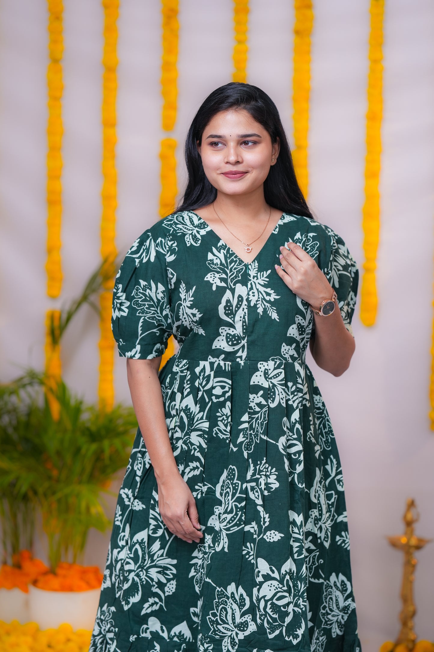 Zara premium cotton center zip maternity kurti