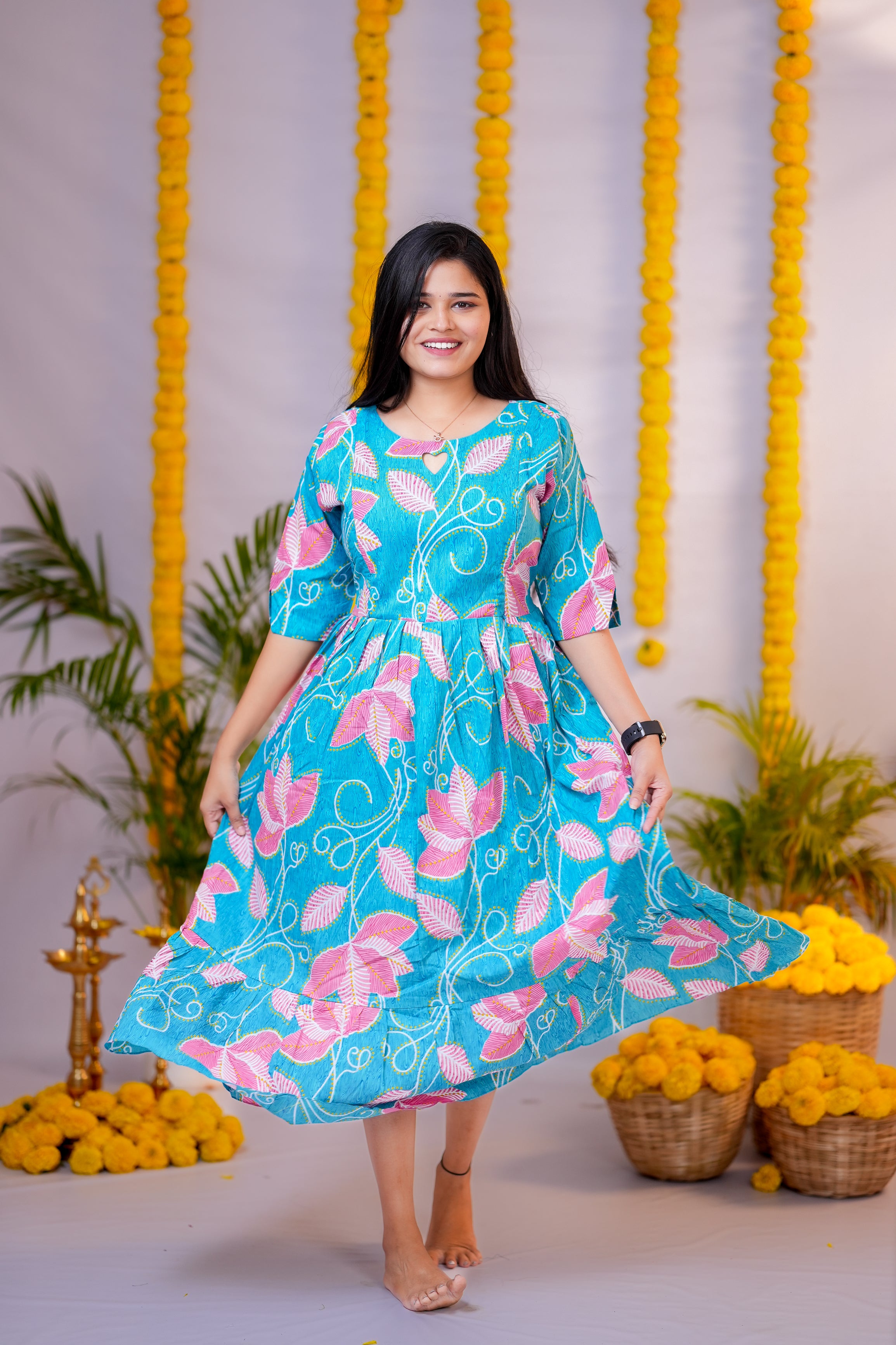 Aasha 2 premium cotton maternity kurti