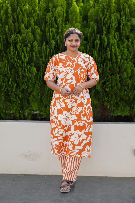 Sathya premium cotton maternity 2 piece set