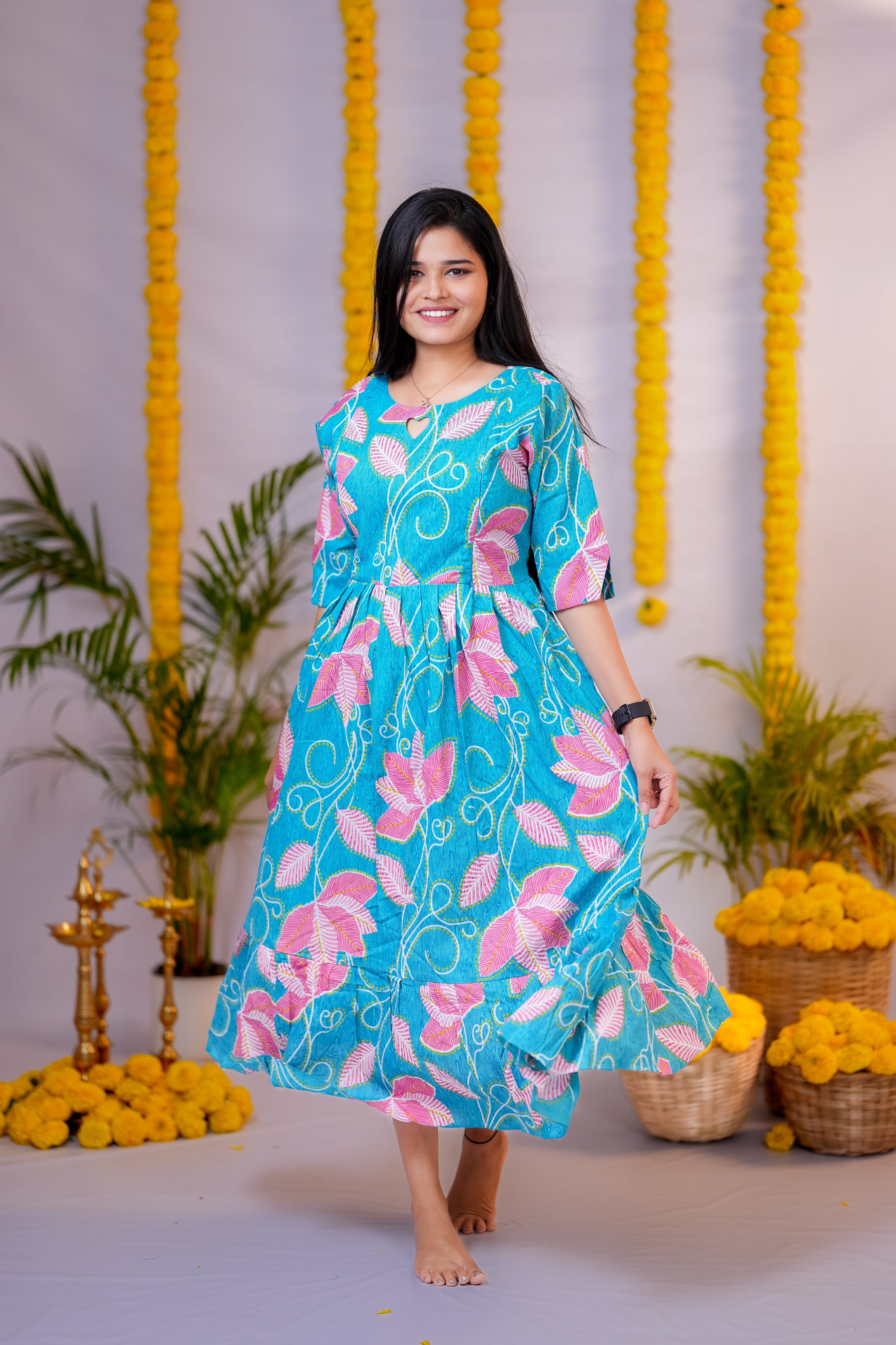 Aasha 2 premium cotton maternity kurti