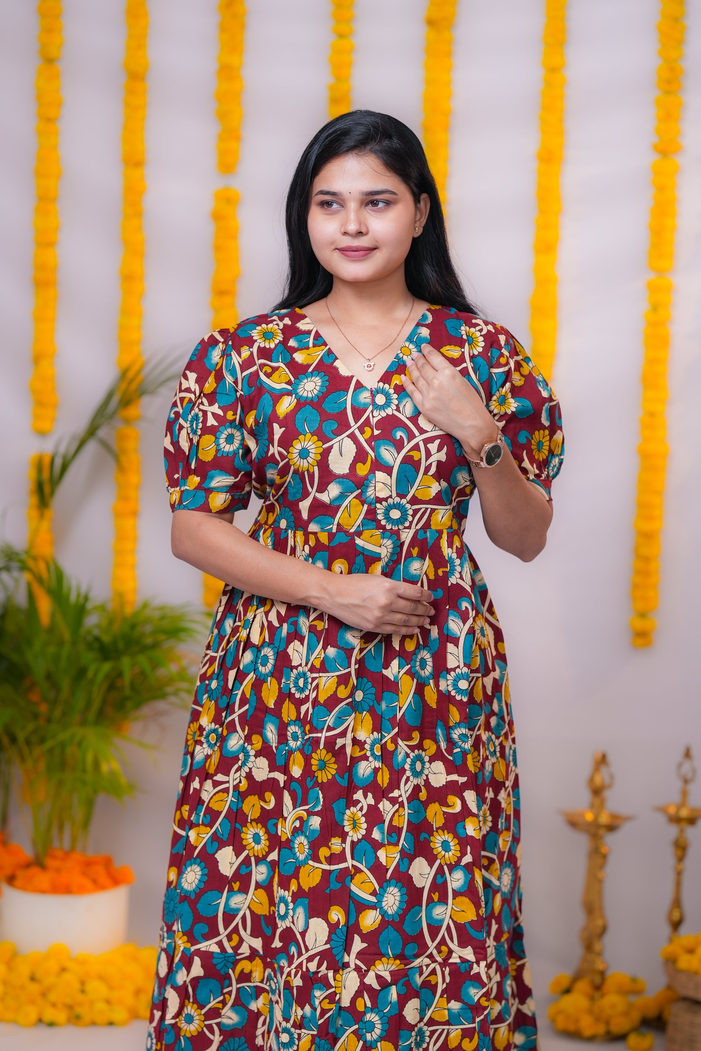Zara premium cotton center zip maternity kurti