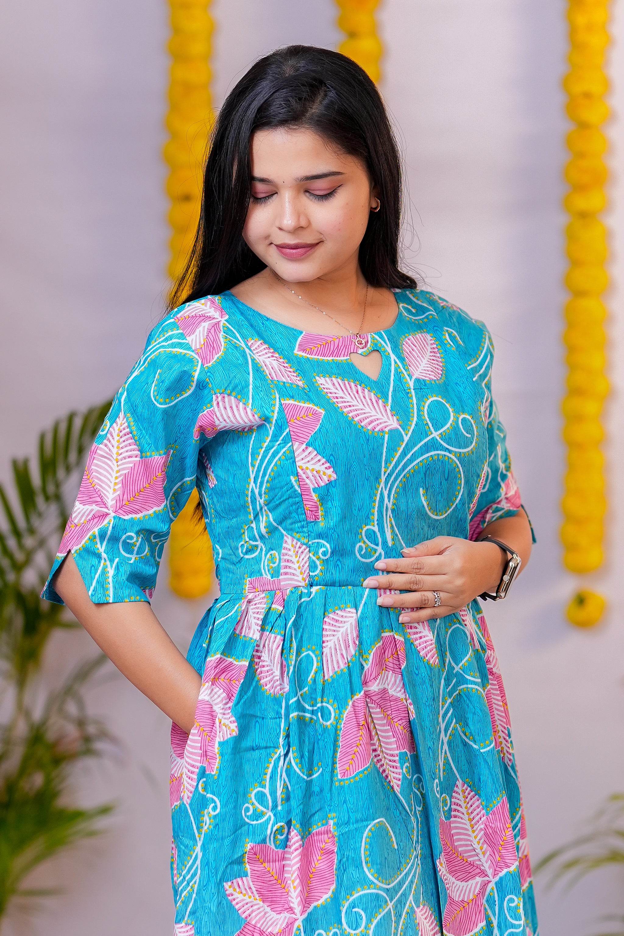 Aasha 2 premium cotton maternity kurti