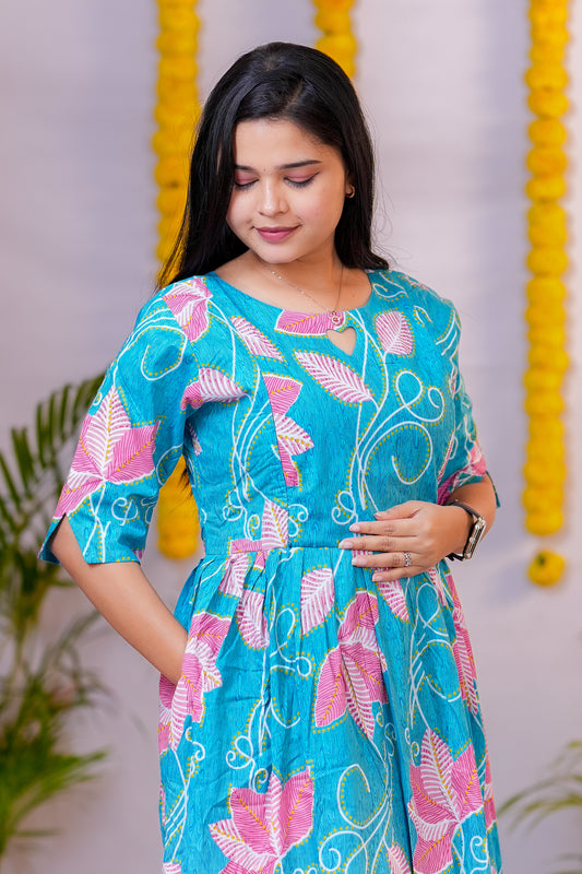 Aasha 2 premium cotton maternity kurti