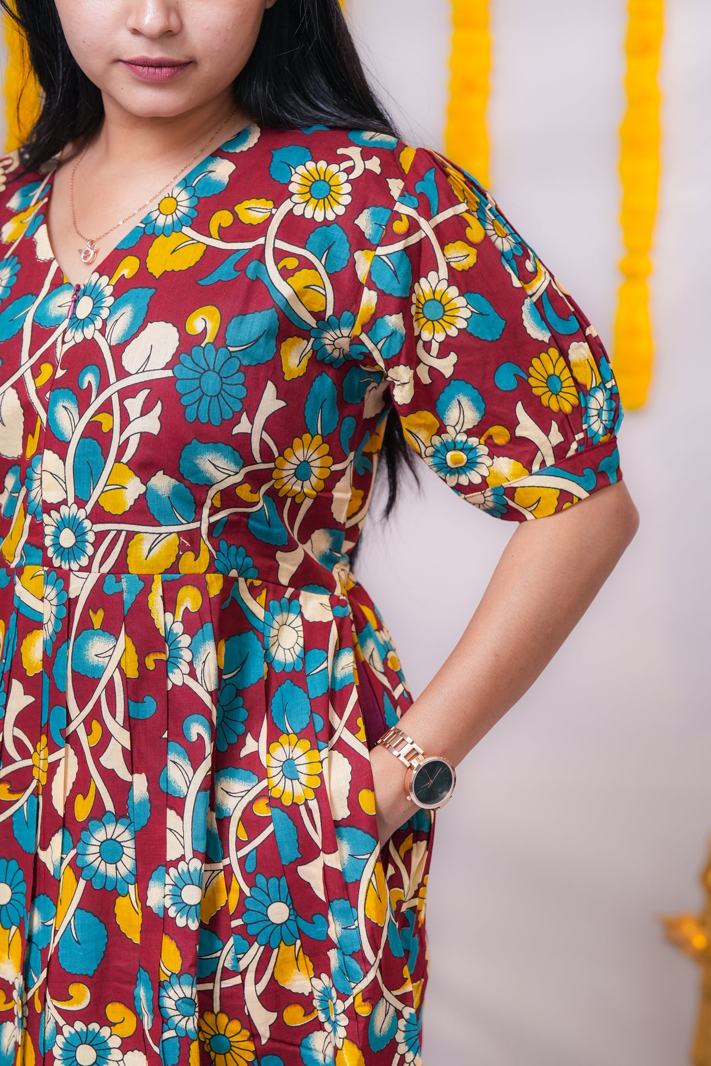 Zara premium cotton center zip maternity kurti