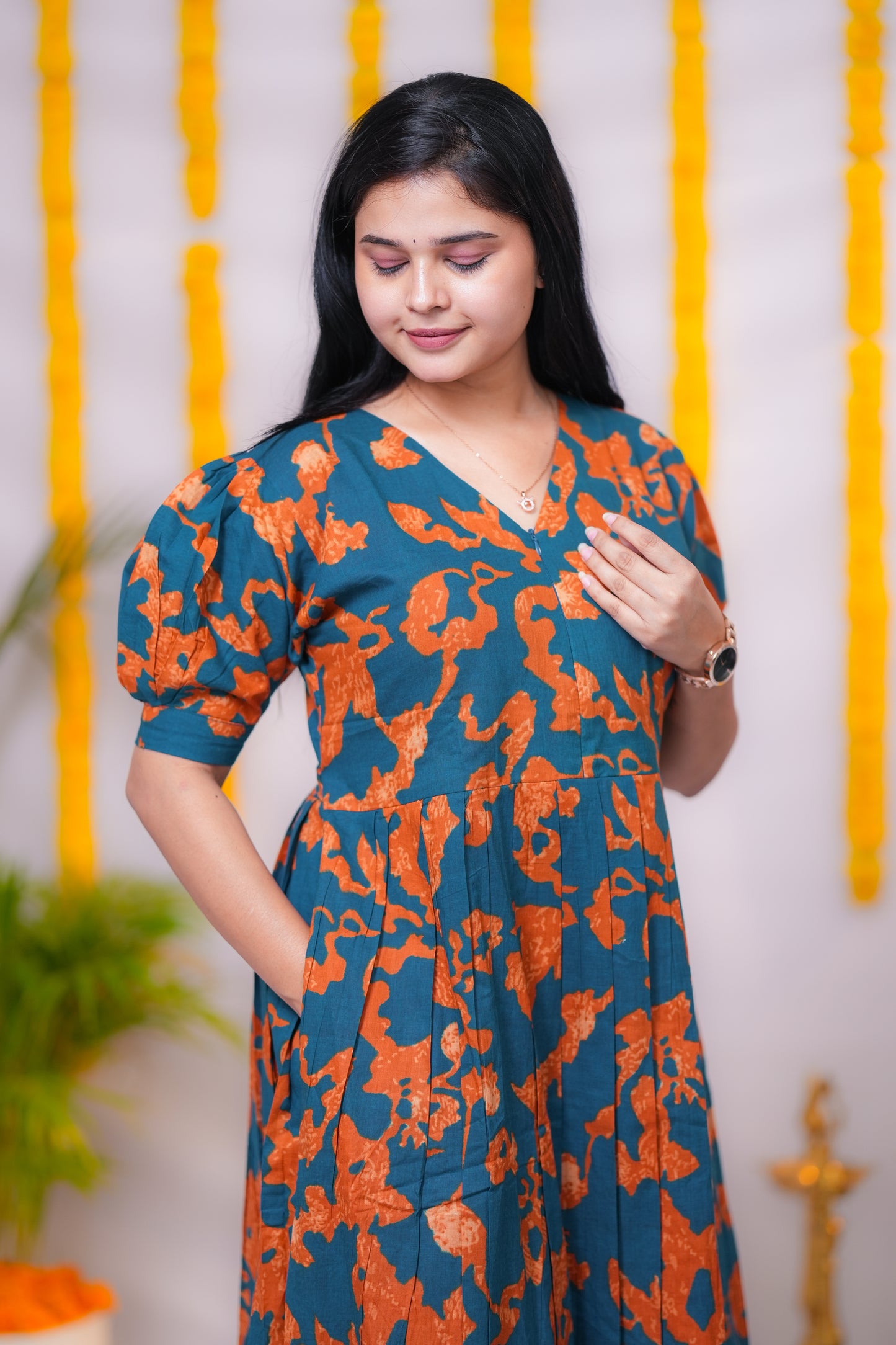 Zara premium cotton center zip maternity kurti