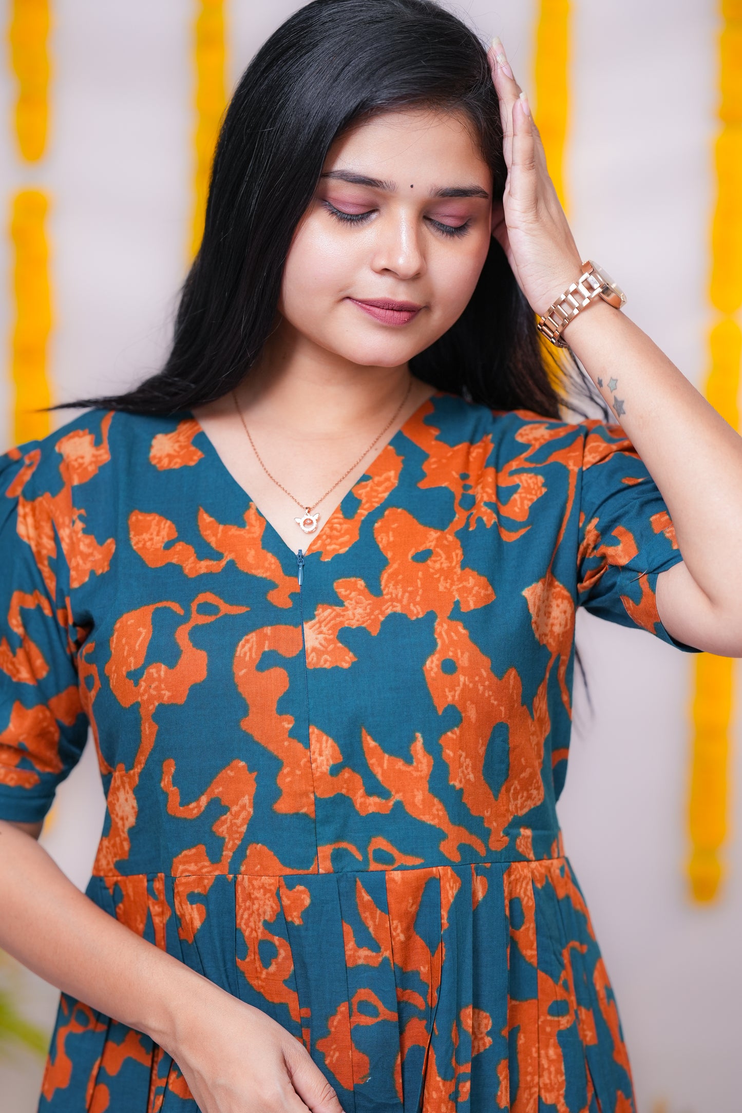 Zara premium cotton center zip maternity kurti