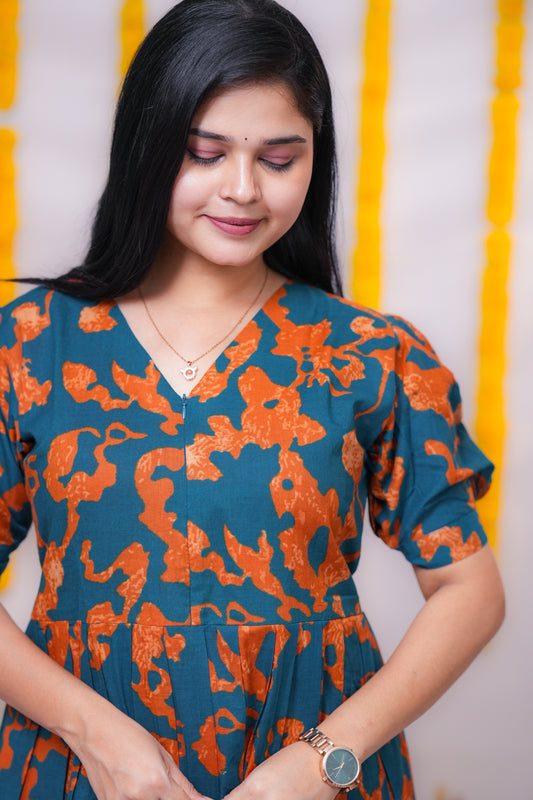 Zara premium cotton center zip maternity kurti