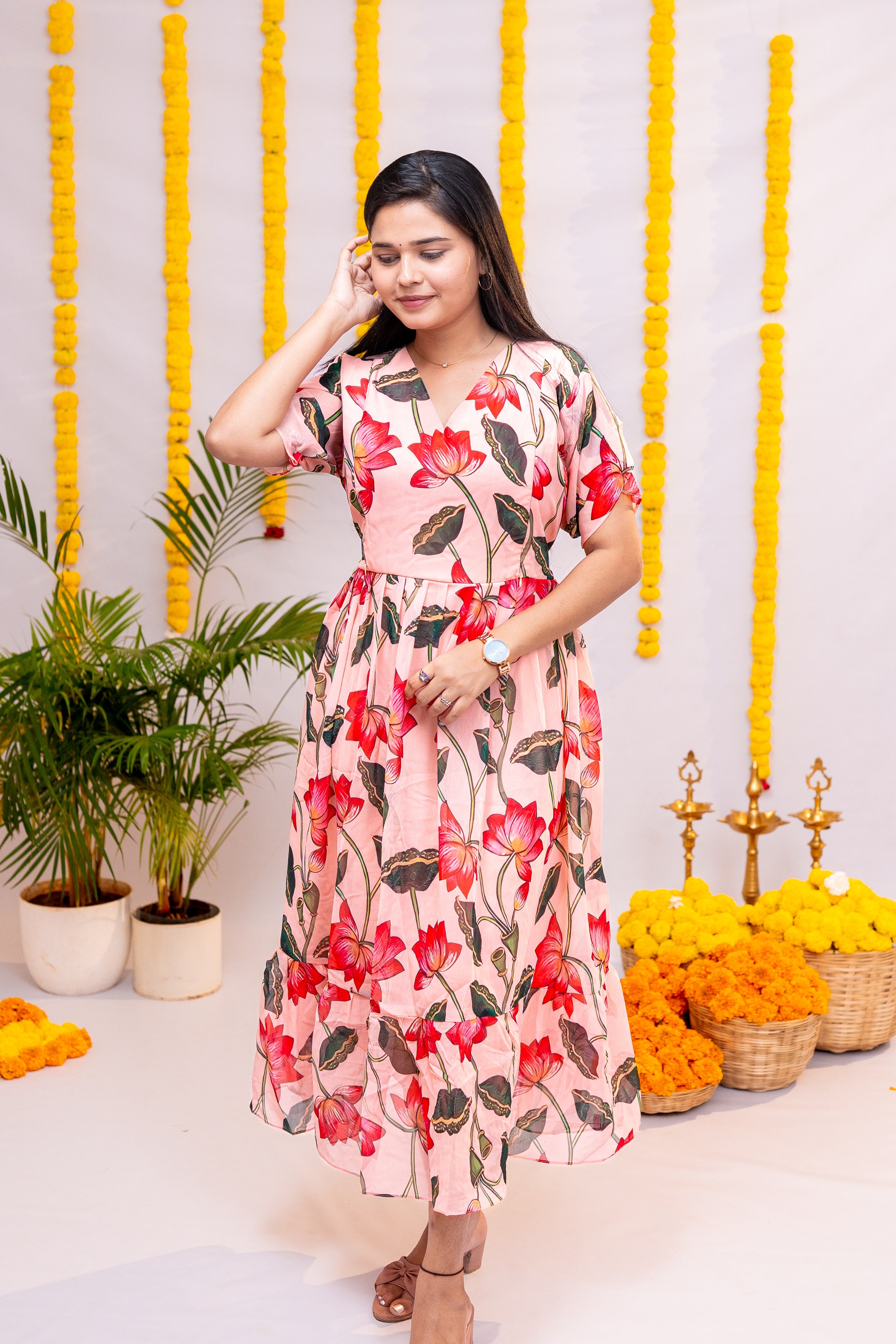 Vaisu premium georgette maternity kurti