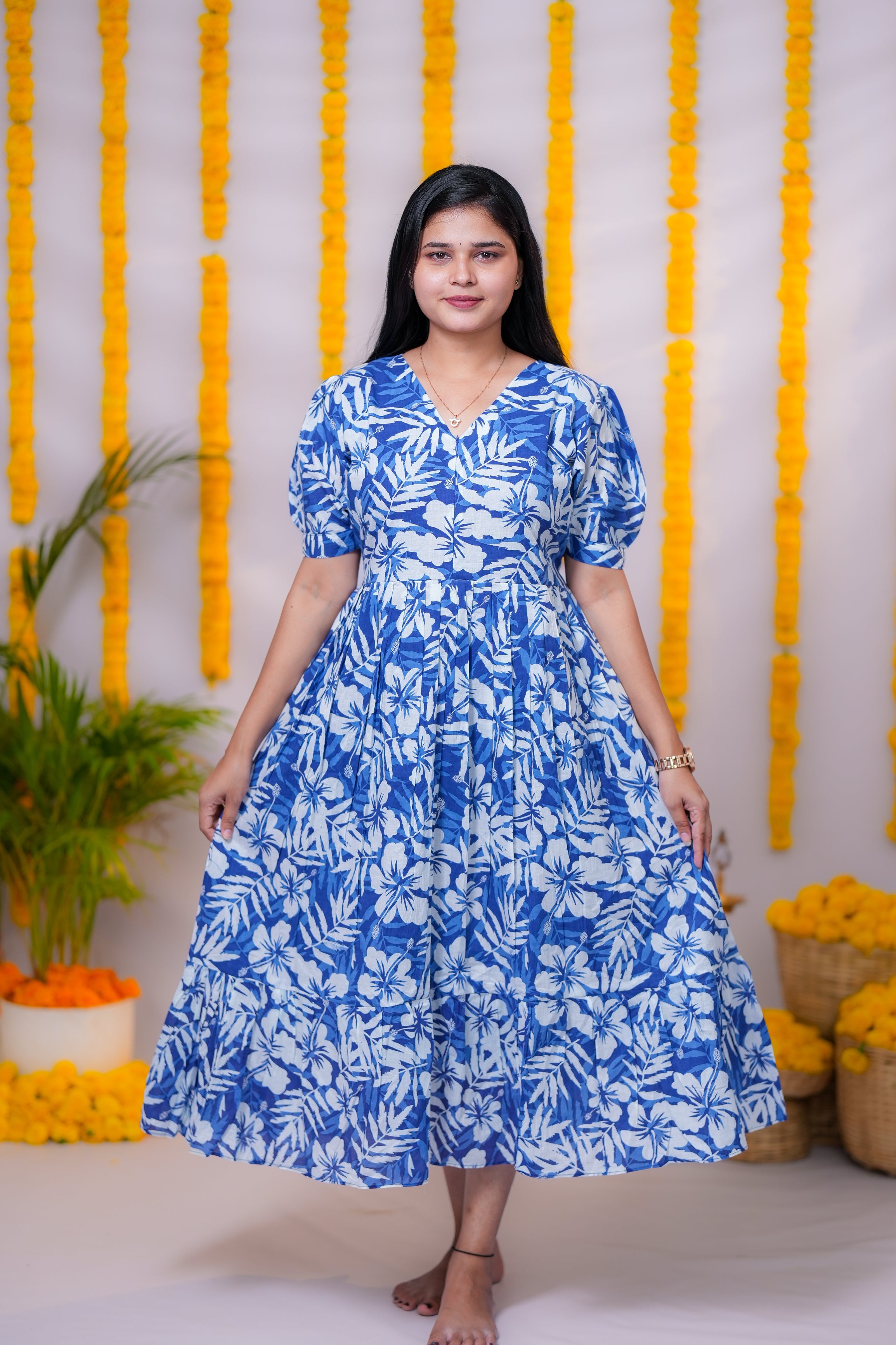 Isha premium cotton center zip maternity kurti