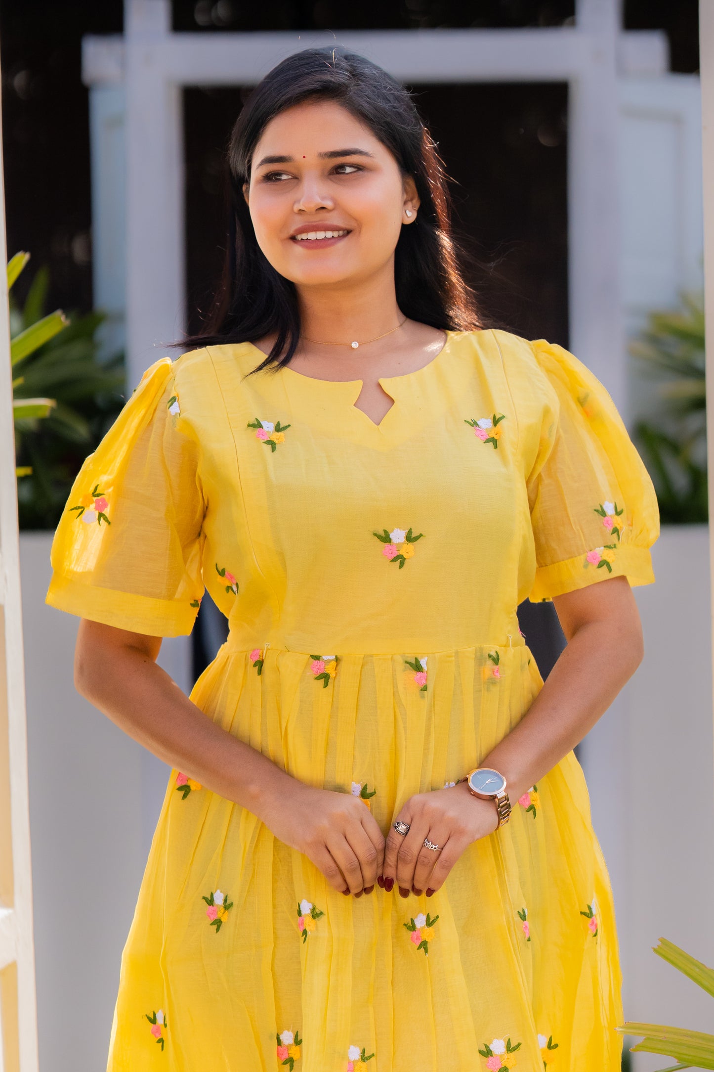 Iyal premium mul chanderi maternity kurti