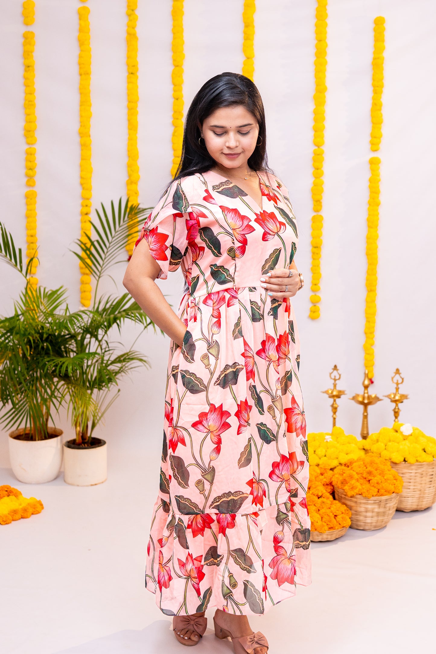 Vaisu premium georgette maternity kurti