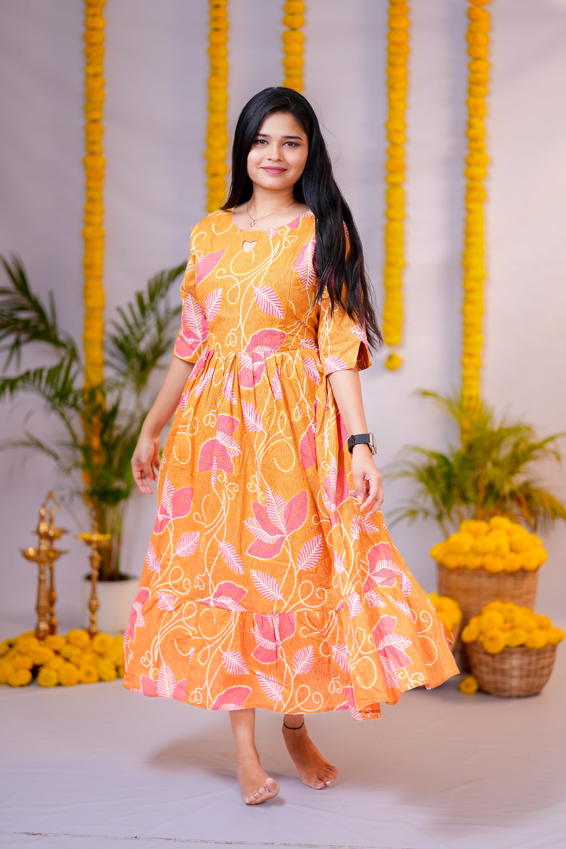 Aasha 3 premium cotton maternity kurti