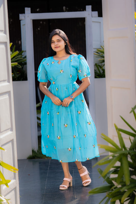 Iyal premium mul chanderi maternity kurti