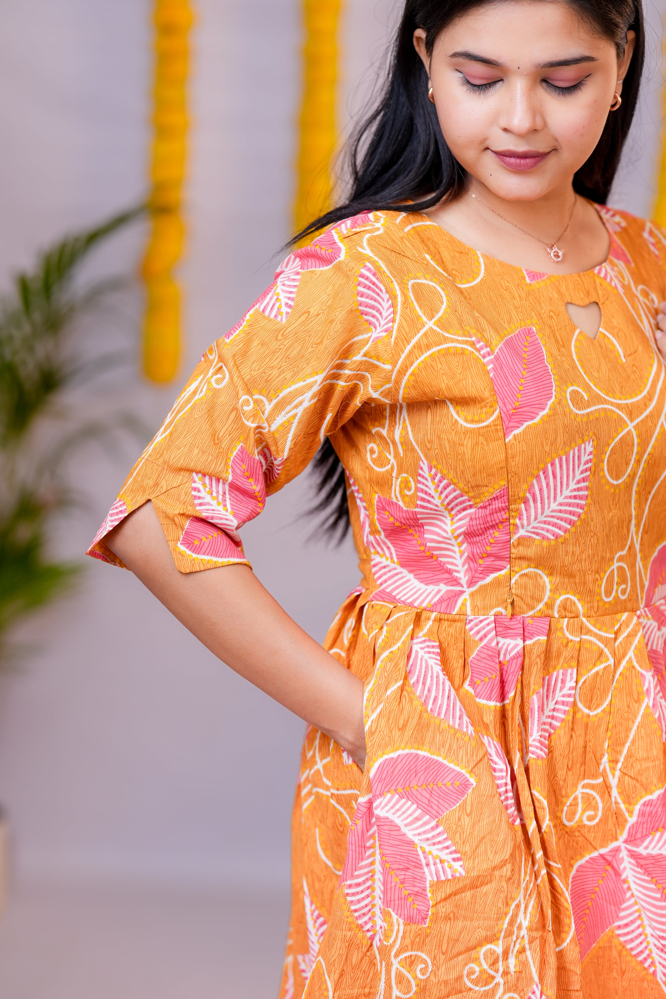 Aasha 3 premium cotton maternity kurti