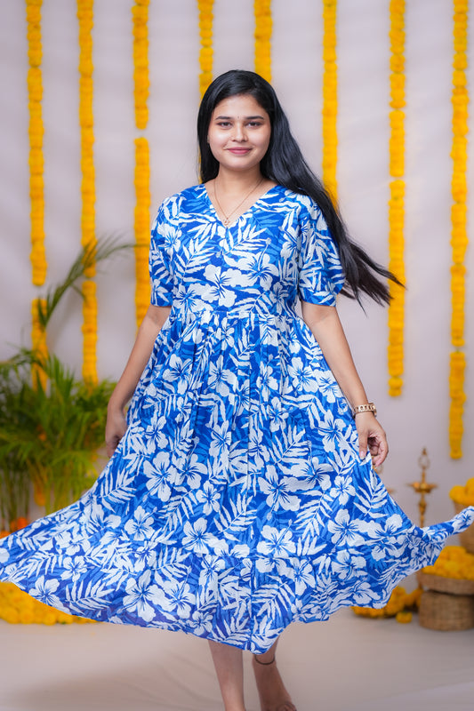 Isha premium cotton center zip maternity kurti