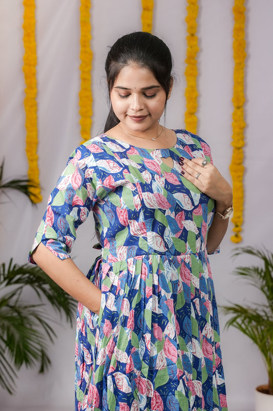Nancy premium cotton maternity kurti