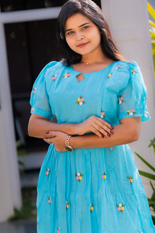 Iyal premium mul chanderi maternity kurti