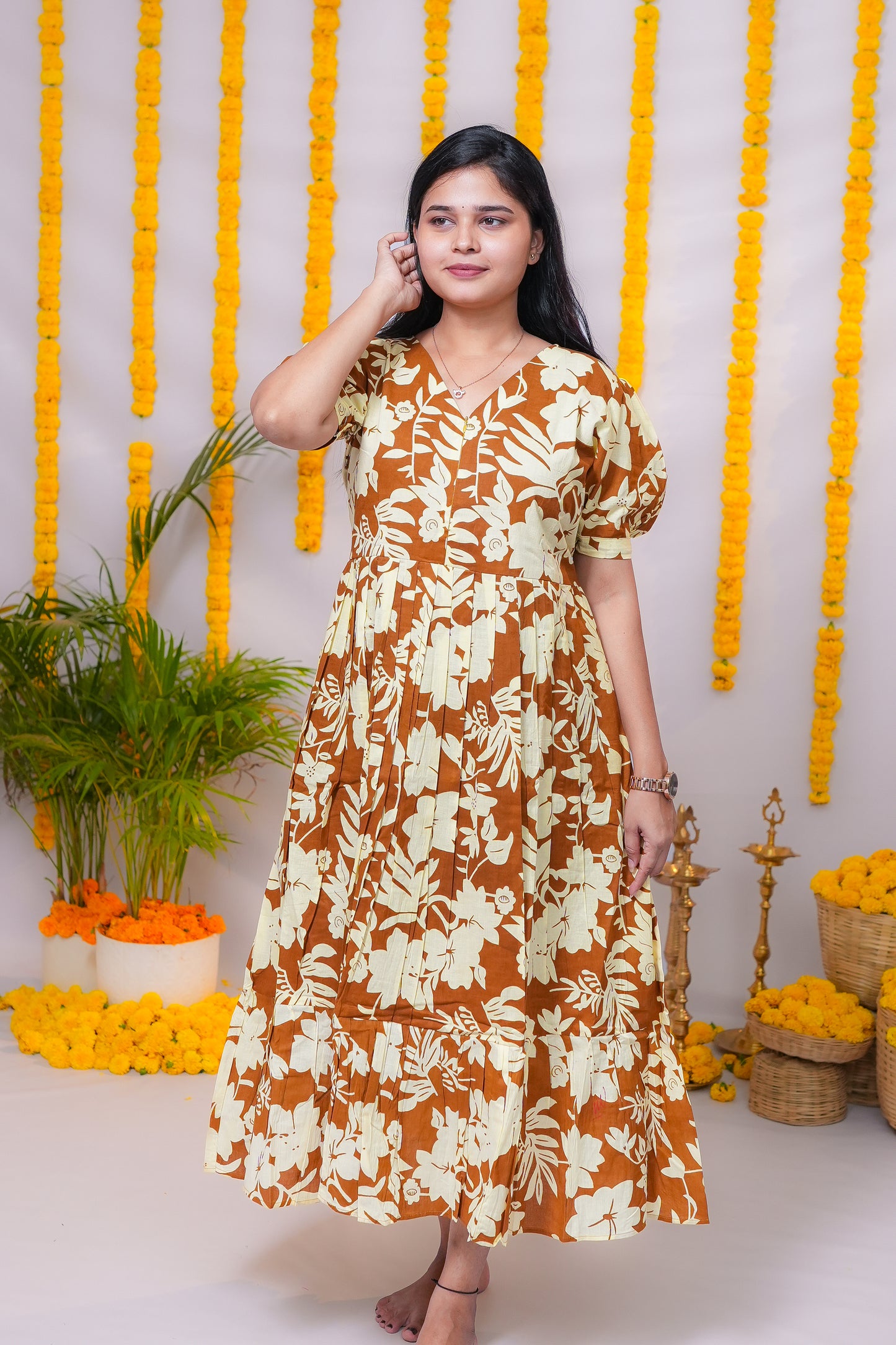 Isha premium cotton center zip maternity kurti