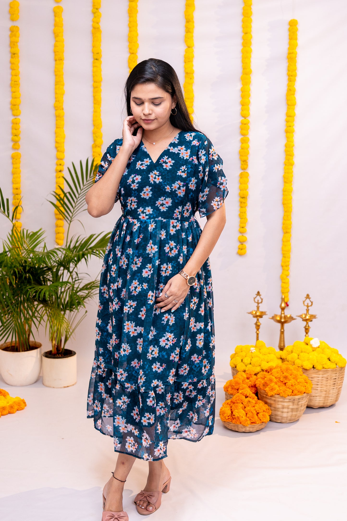 Vaisu premium georgette maternity kurti