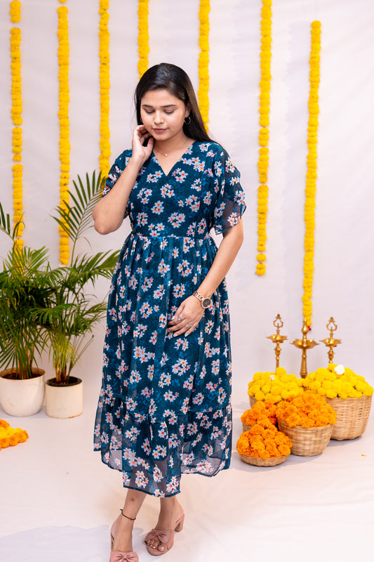 Vaisu premium georgette maternity kurti