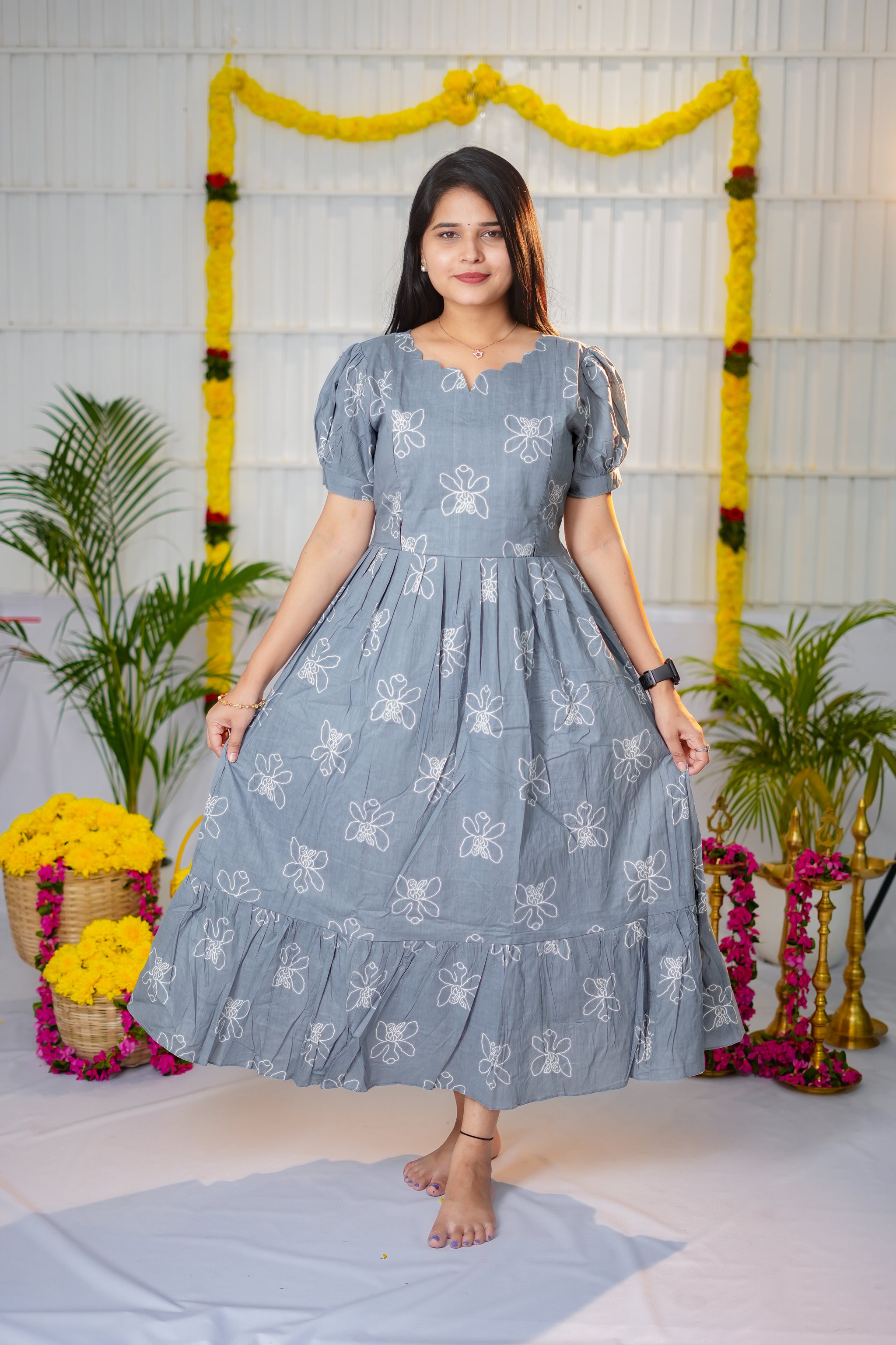 Mounika premium cotton maternity kurti