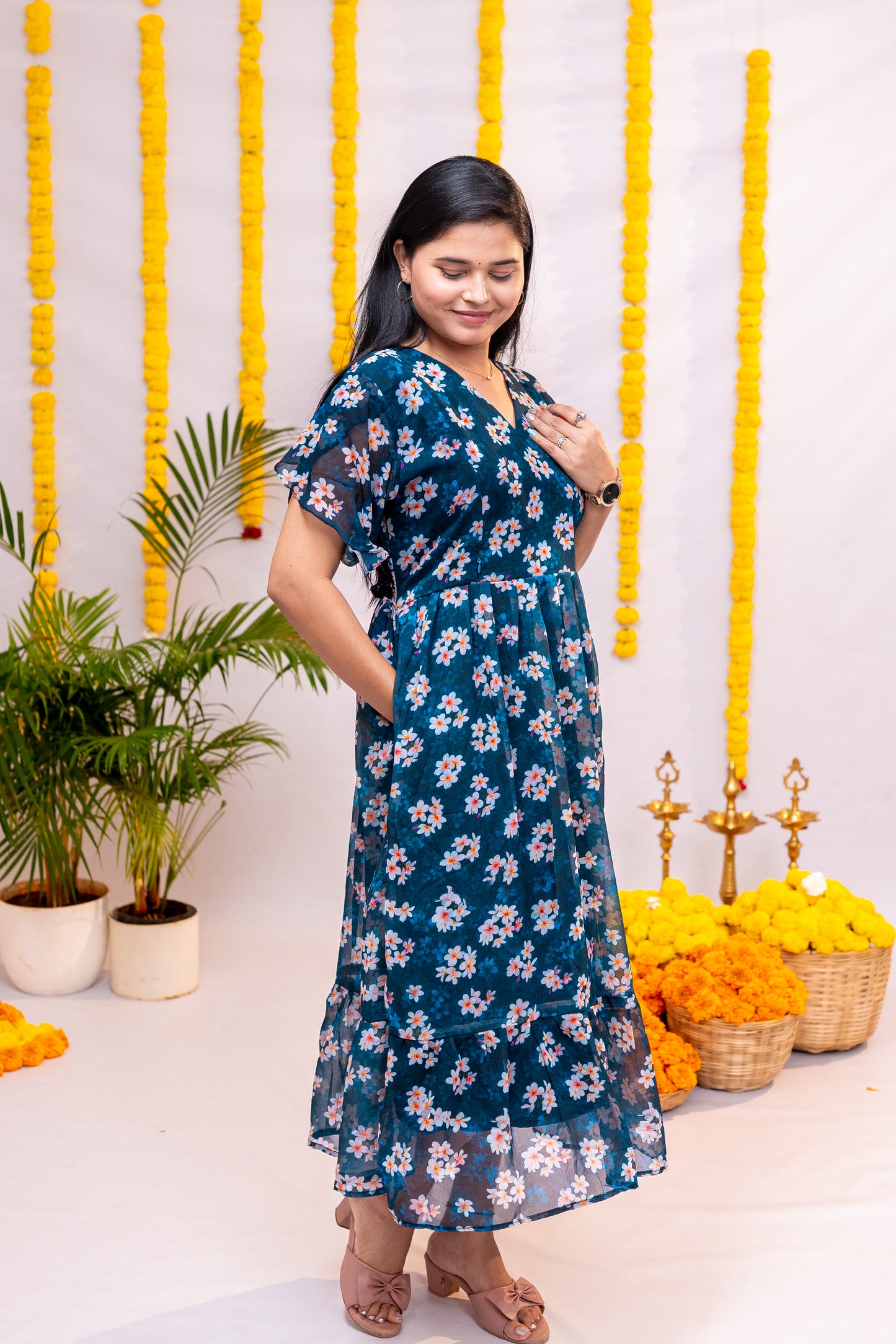 Vaisu premium georgette maternity kurti
