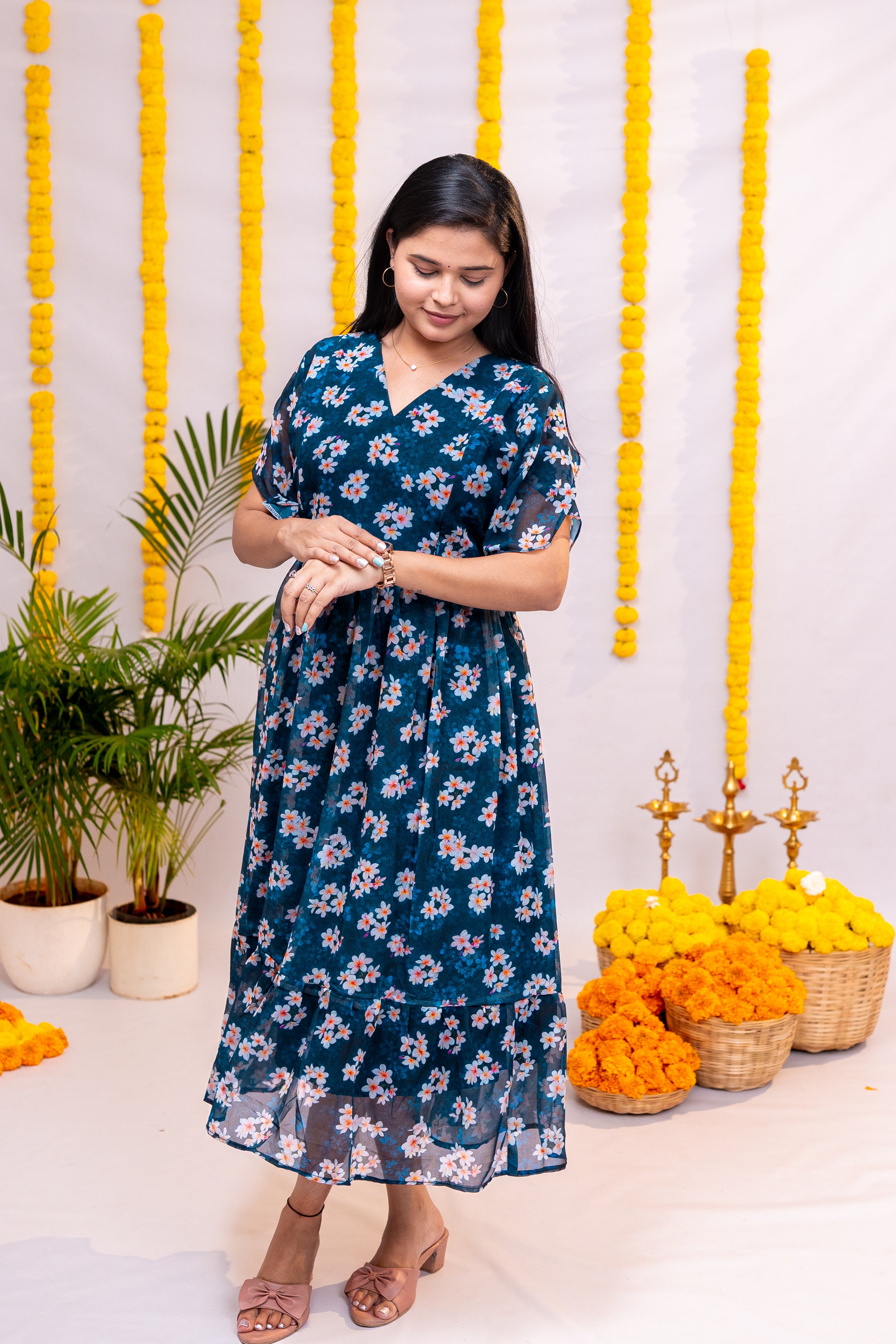 Vaisu premium georgette maternity kurti