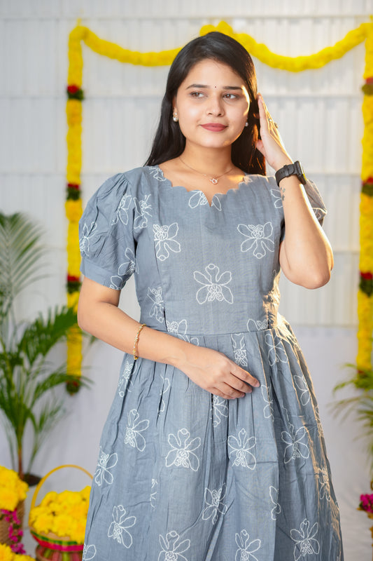 Mounika premium cotton maternity kurti