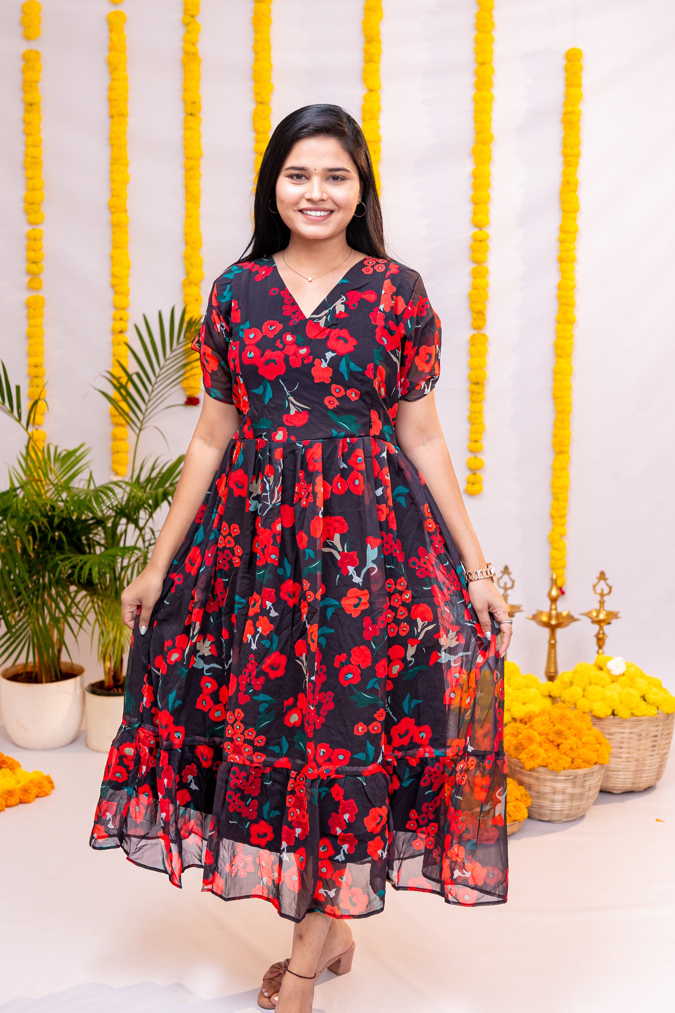 Vaisu premium georgette maternity kurti
